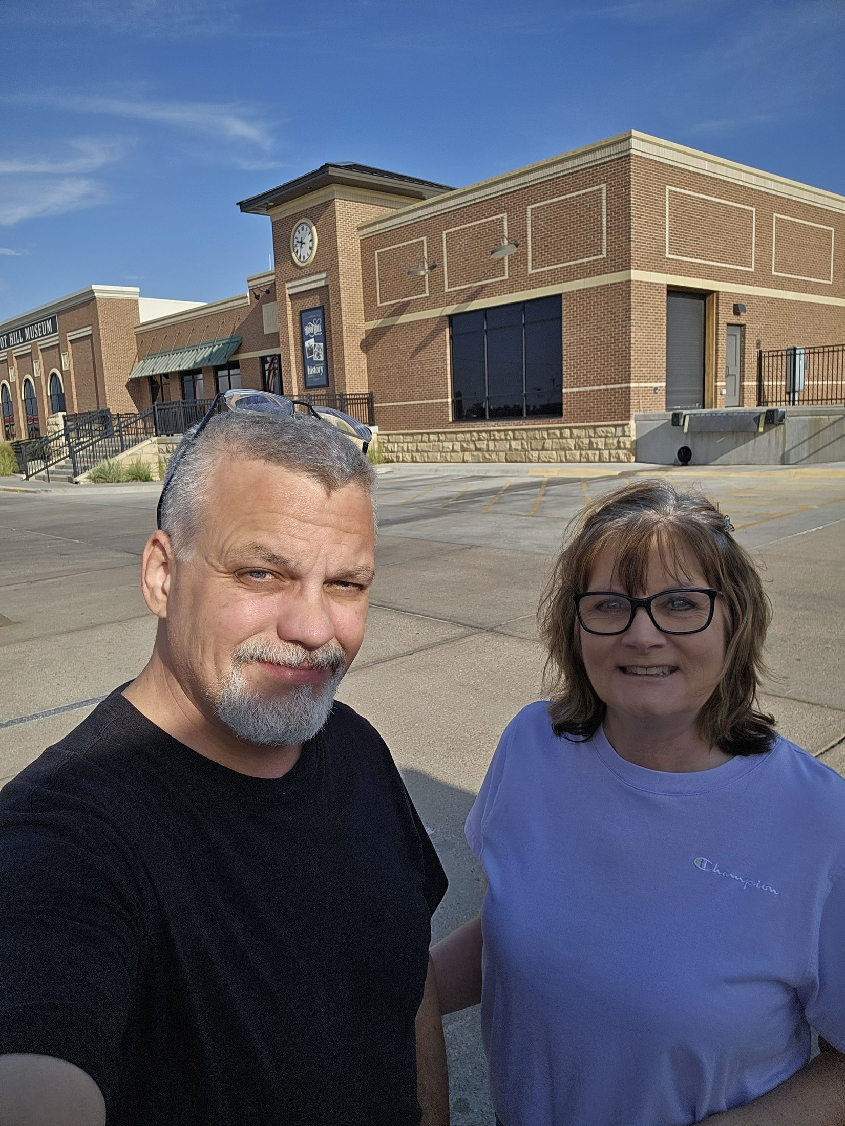 Travelers stopping at Boot Hill Museum in Dodge City.