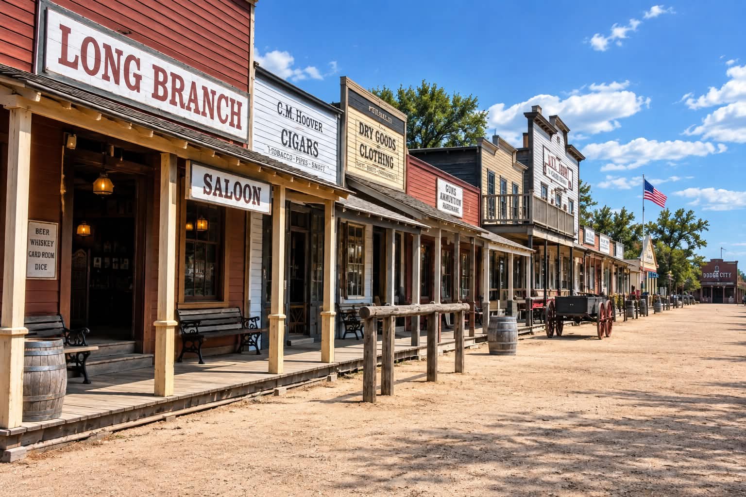 Historic Front Street at Boot Hill Museum in Dodge City.